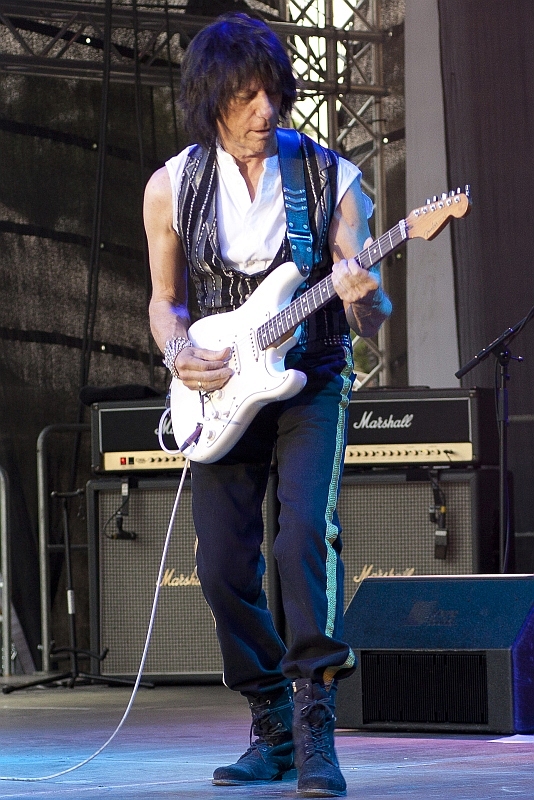 Jeff Beck na koncertě na Pražském hradě 4. června 2014 Foto: Eva Makovská/musicweb.cz