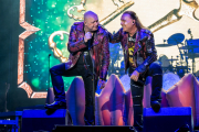 Andi Deris a Michael Kiske si při koncertu Helloween náramně rozuměli. 